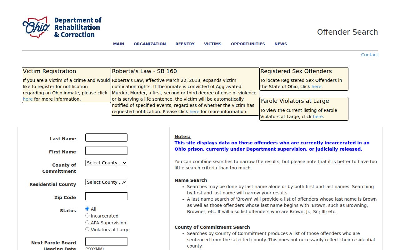 Fairborn official record lookup Ohio offender search