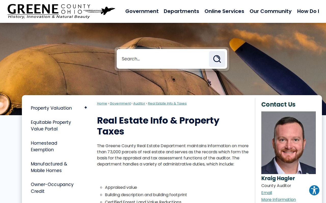 Fairborn street directory Greene County real estate and property tax information